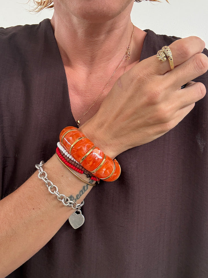 BRACCIALE ELASTICO BOMBY ARANCIO