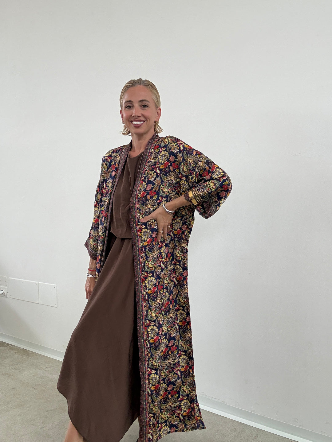 KIMONO INDIA BLU NOTTE/LIME