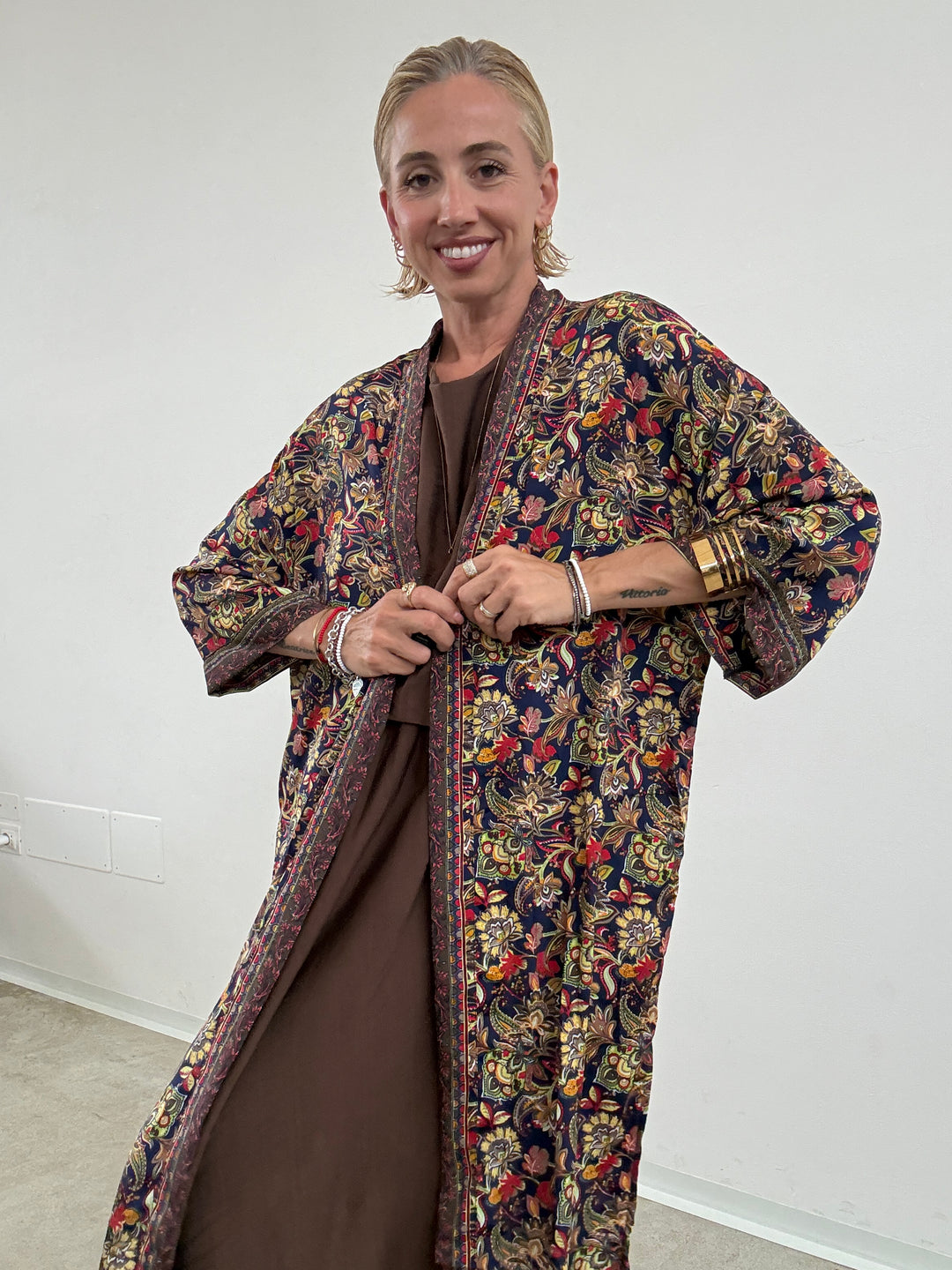 KIMONO INDIA BLU NOTTE/LIME