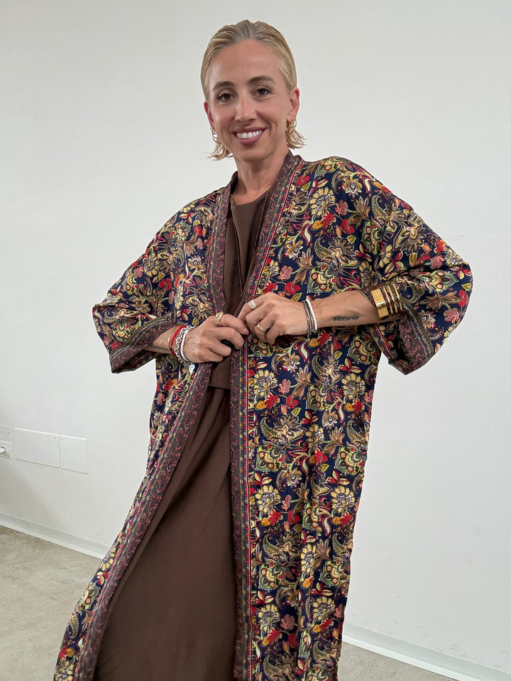KIMONO INDIA BLU NOTTE/LIME
