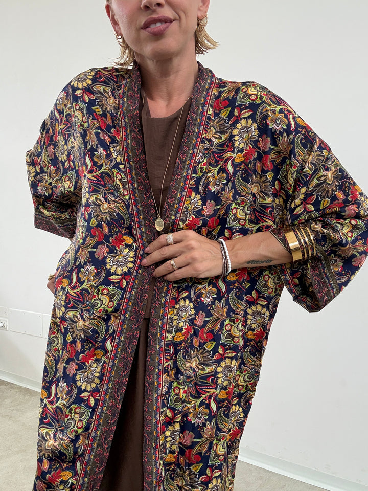 KIMONO INDIA BLU NOTTE/LIME