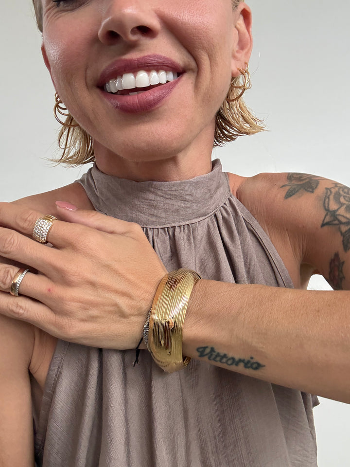 BRACCIALE ORO RIGATO