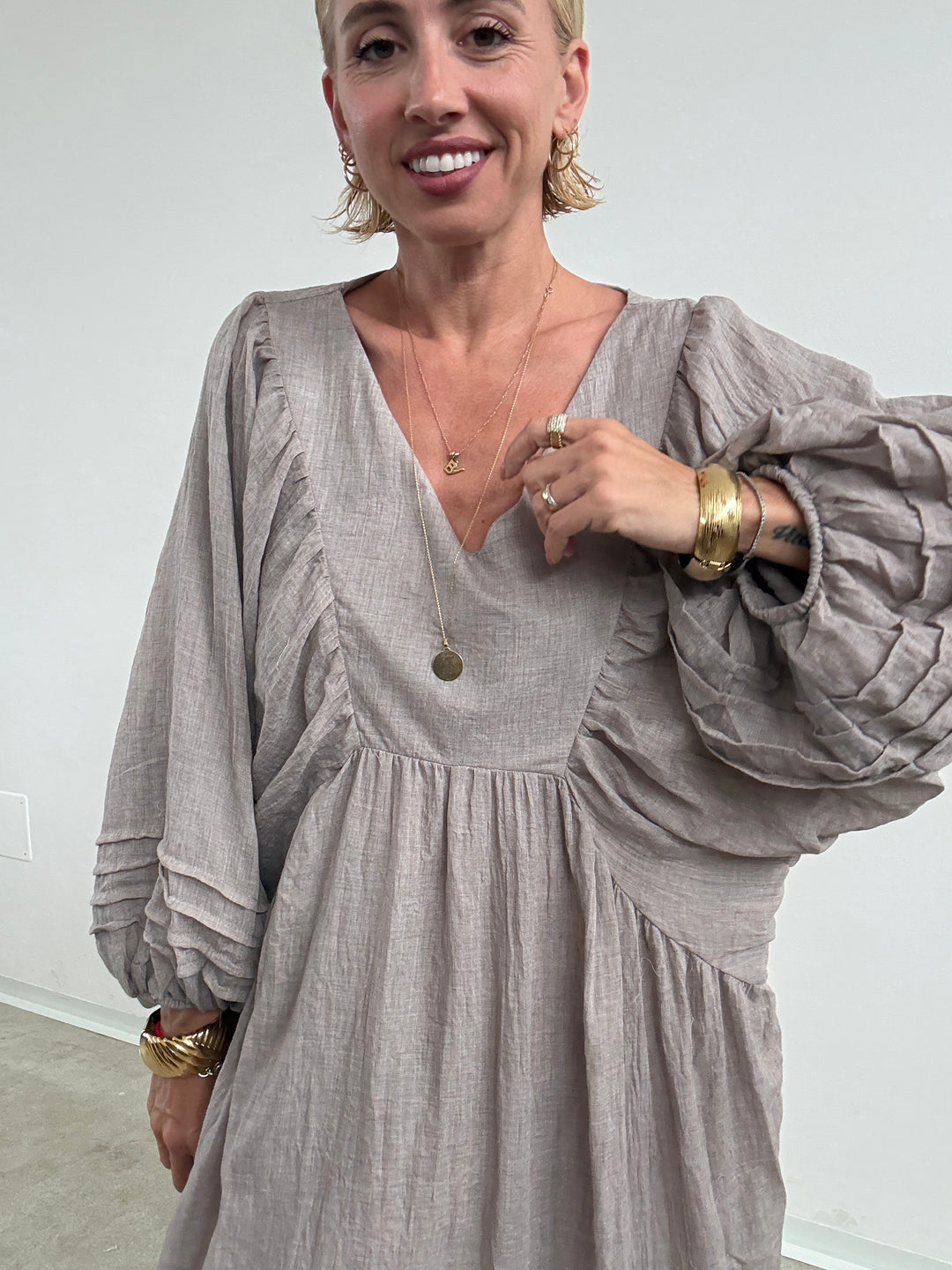 MAXI ABITO CLELIA TAUPE