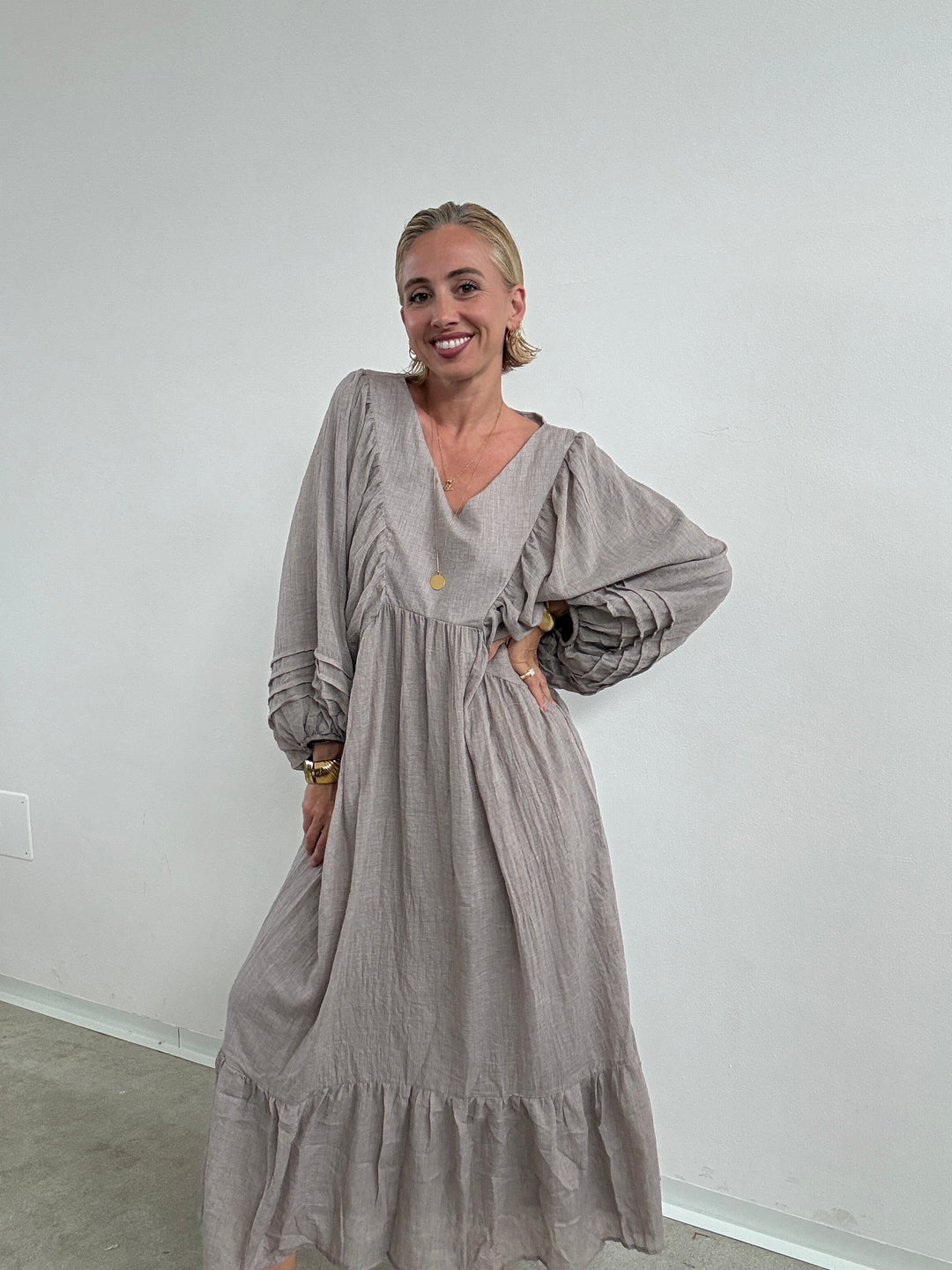 MAXI ABITO CLELIA TAUPE