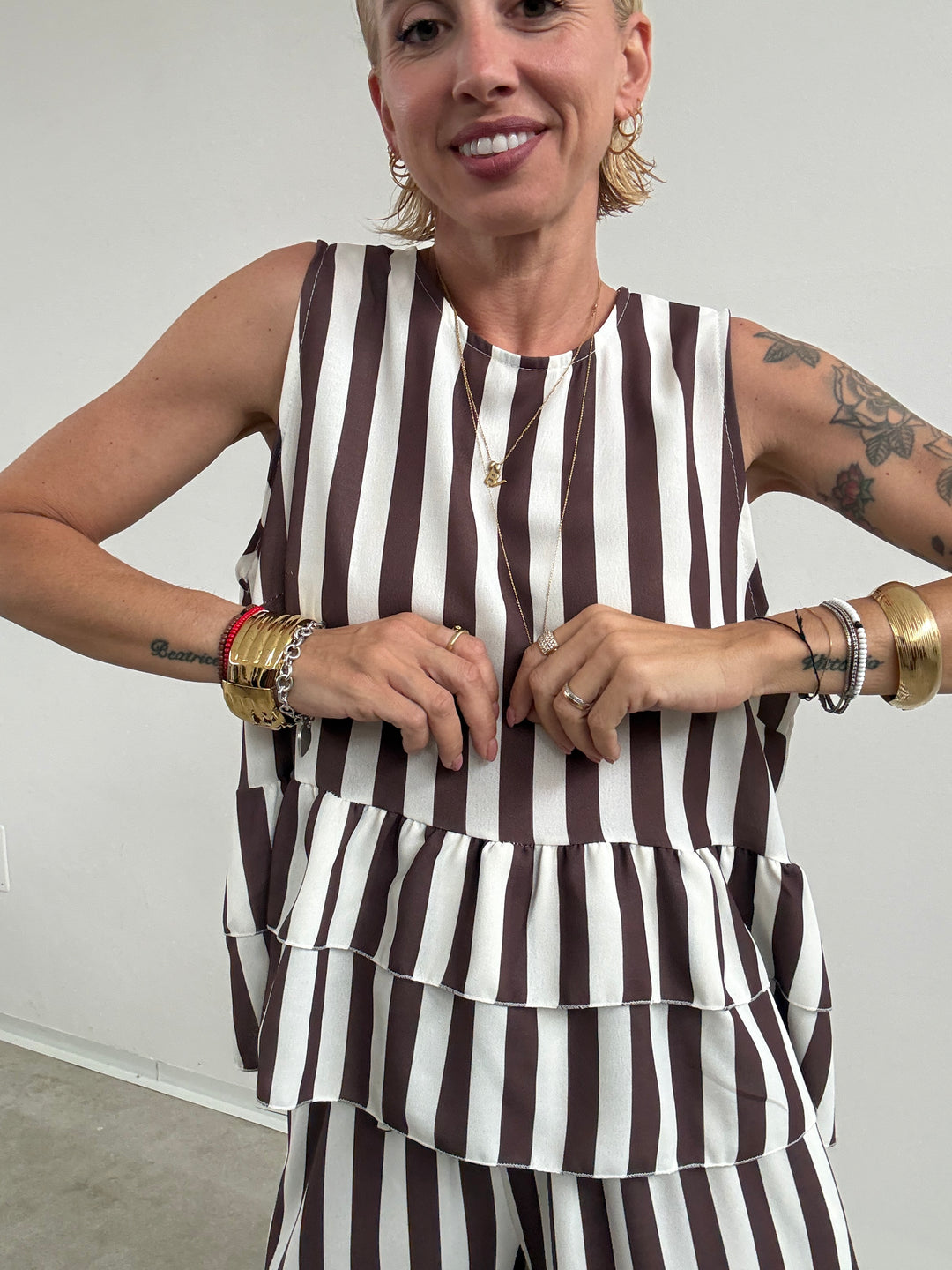 SET MOIRA RIGA CIOCCO/BIANCO