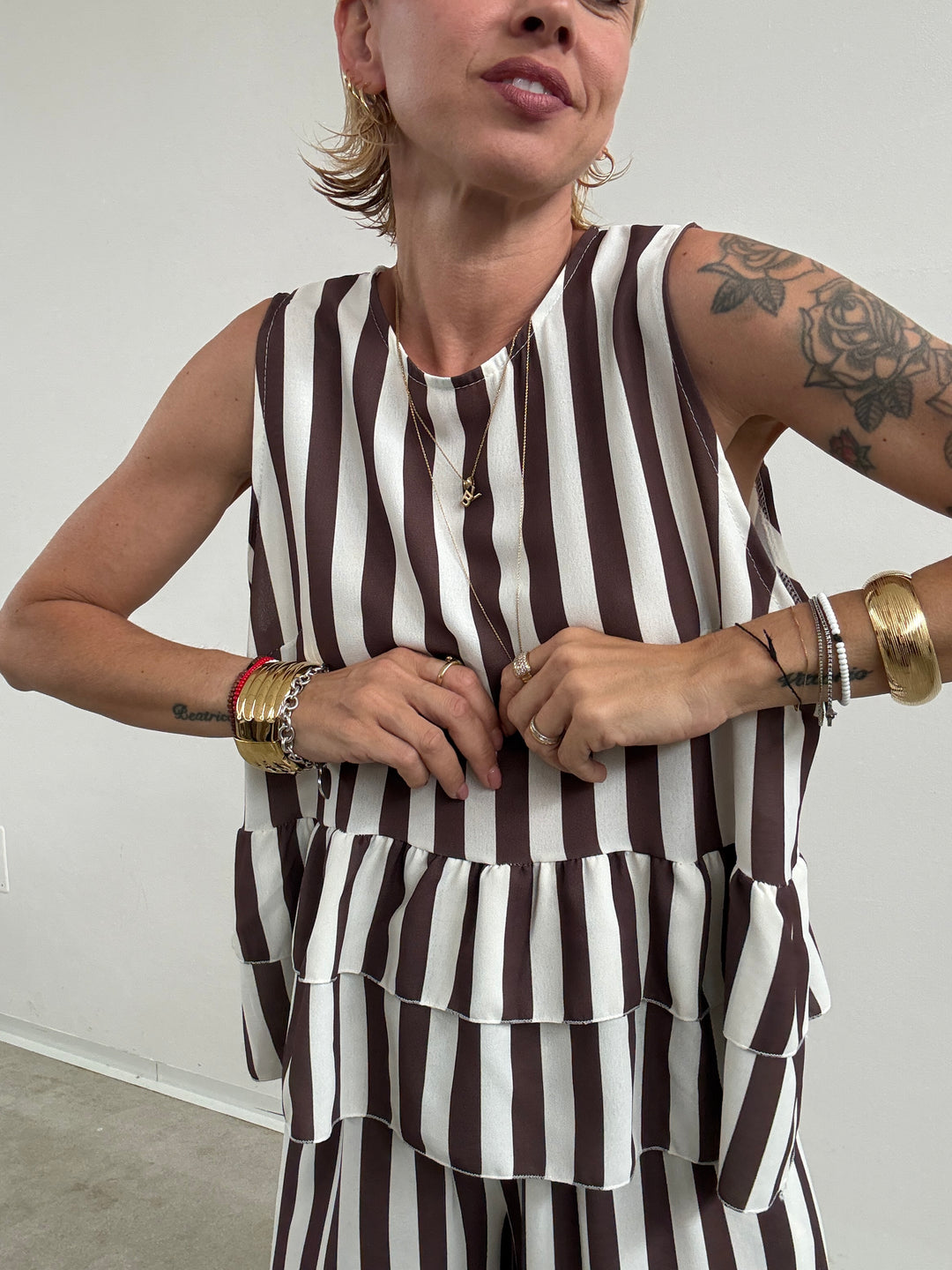 SET MOIRA RIGA CIOCCO/BIANCO
