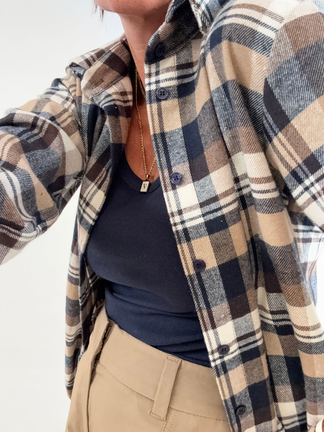 CAMICIA HEIDI CHECK BLU/BEIGE
