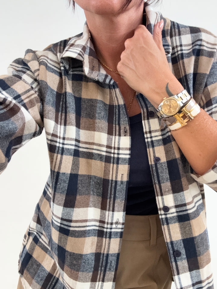 CAMICIA HEIDI CHECK BLU/BEIGE