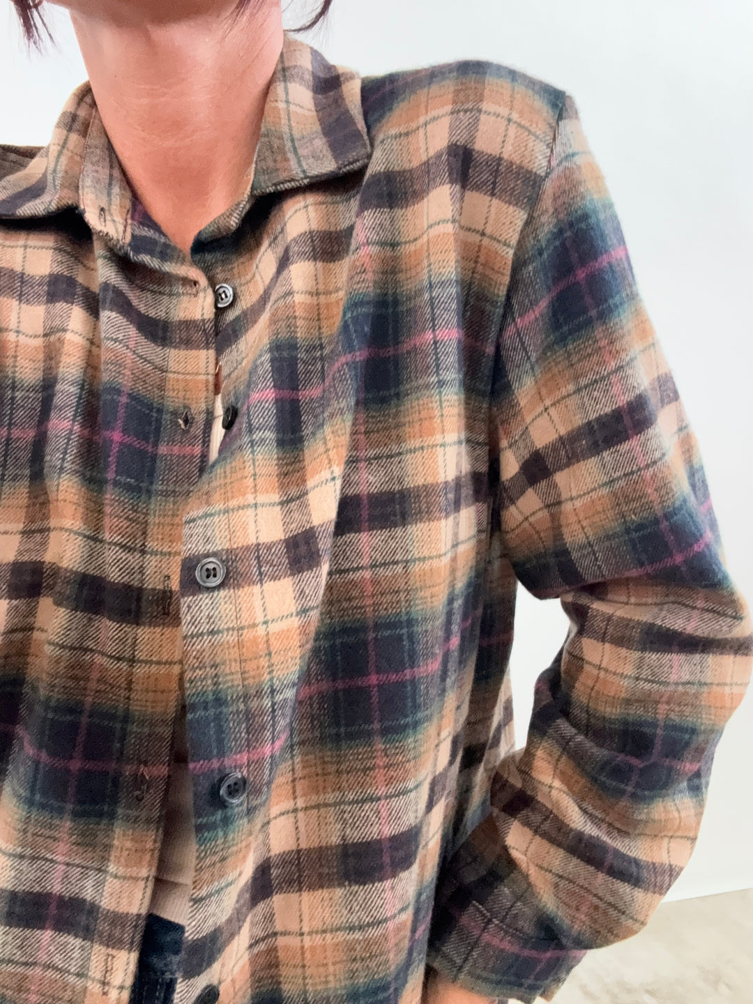 CAMICIA HEIDI CHECK CAMEL/VINO