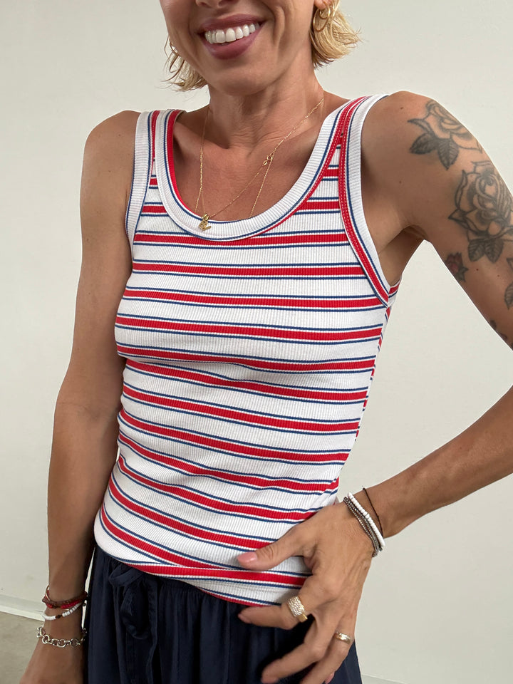 CANOTTA ARIEL RIGA ROSSO/BLU