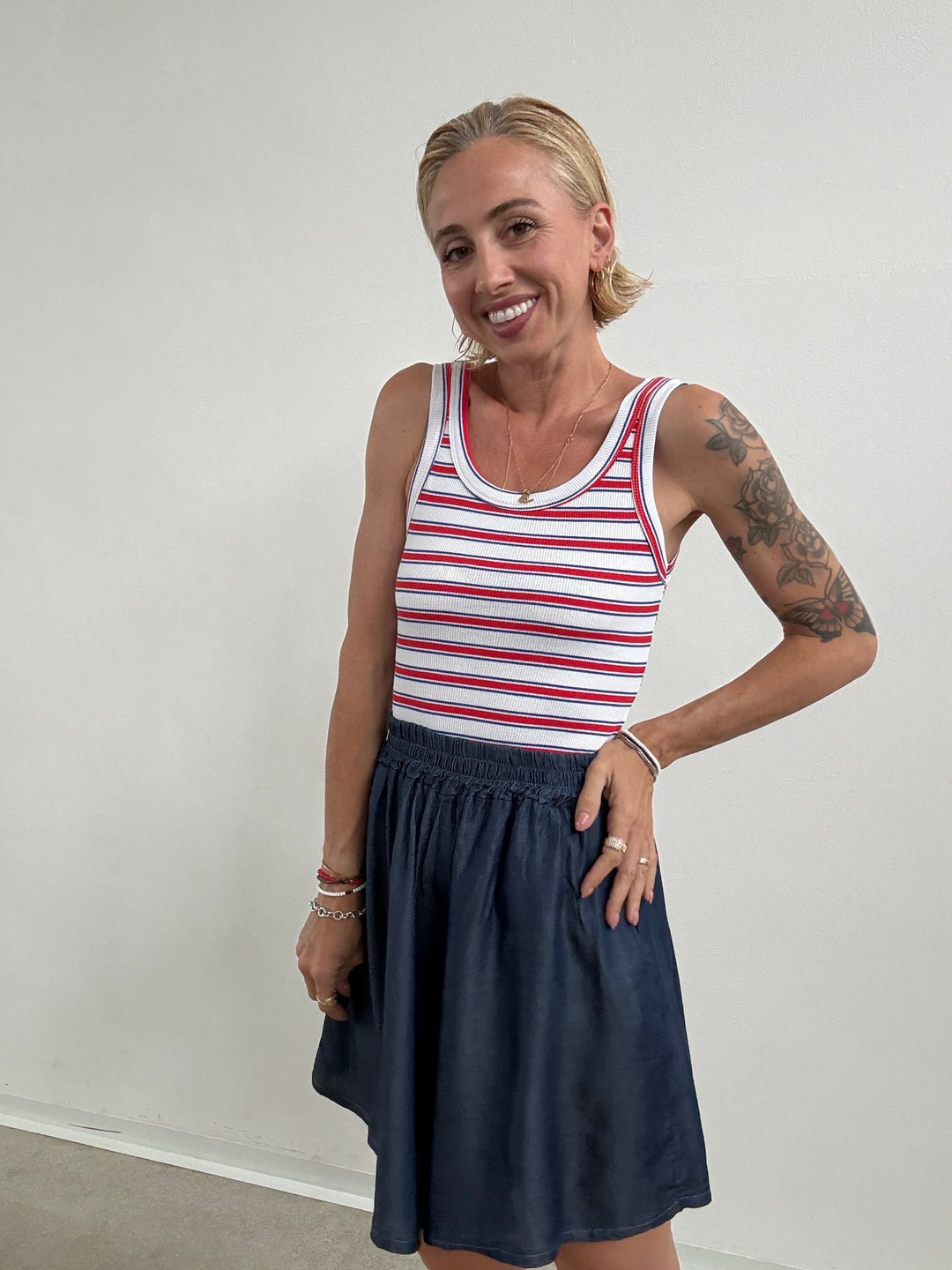 CANOTTA ARIEL RIGA ROSSO/BLU