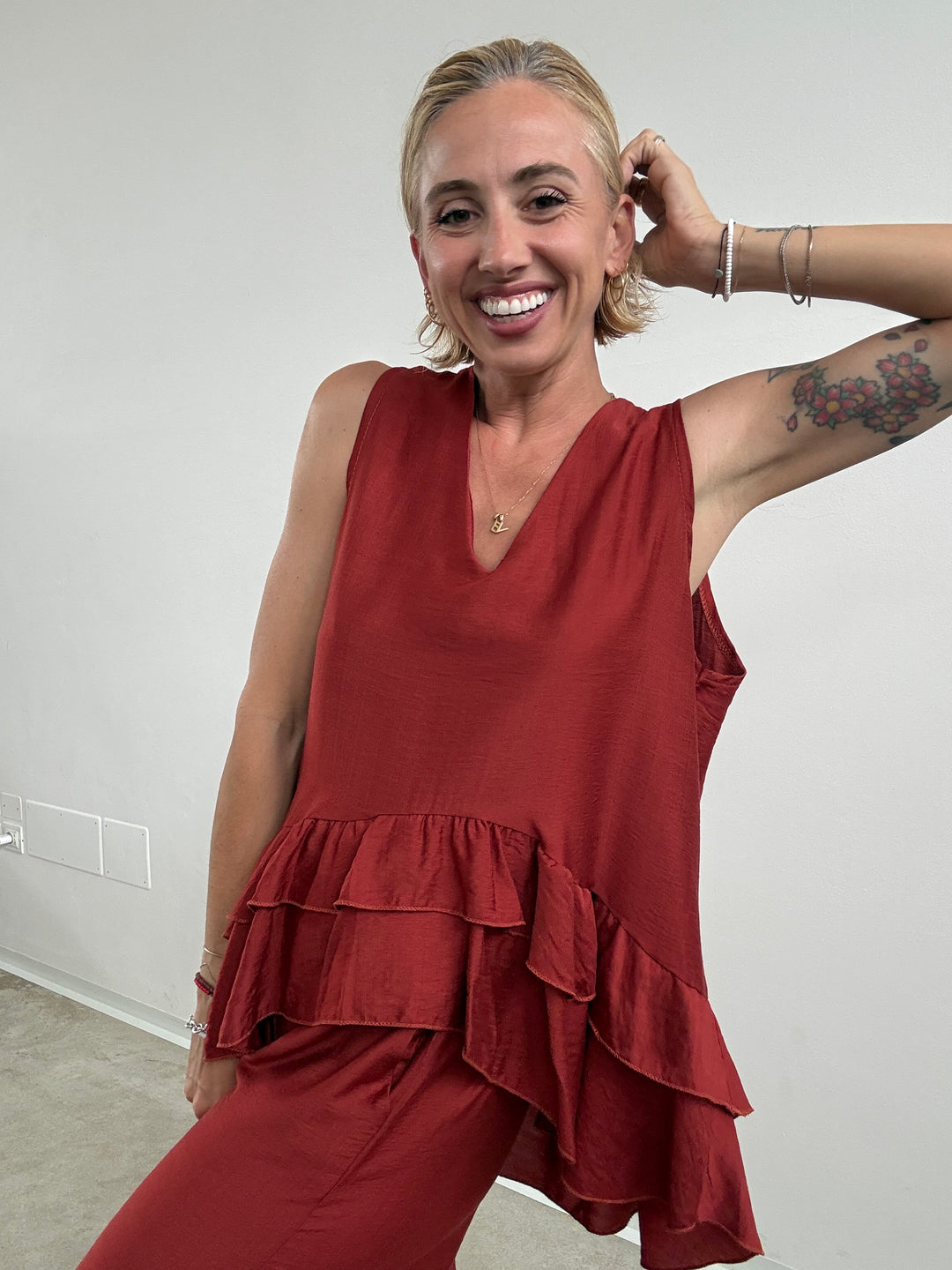 SET ANTONELLA BALZE ROSSO MATTONE