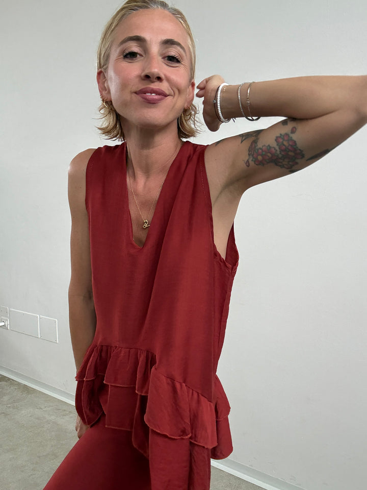 SET ANTONELLA BALZE ROSSO MATTONE