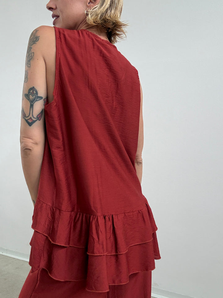SET ANTONELLA BALZE ROSSO MATTONE