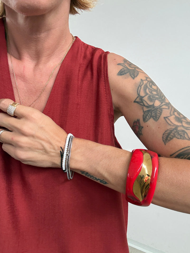 BRACCIALE ROSSO ONDA