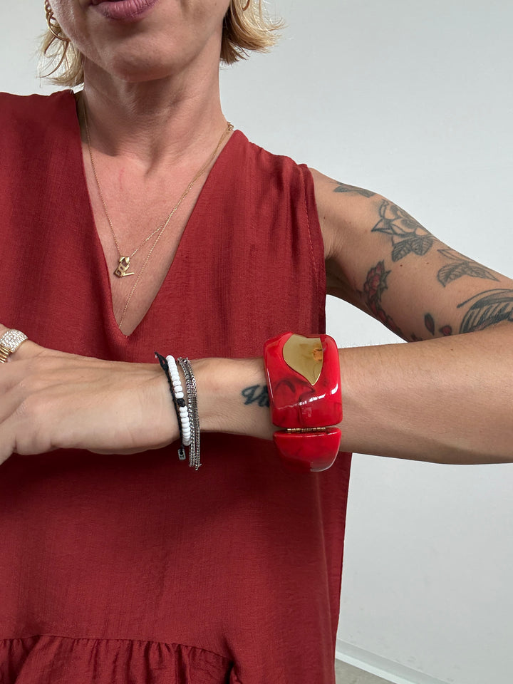 BRACCIALE ROSSO ONDA