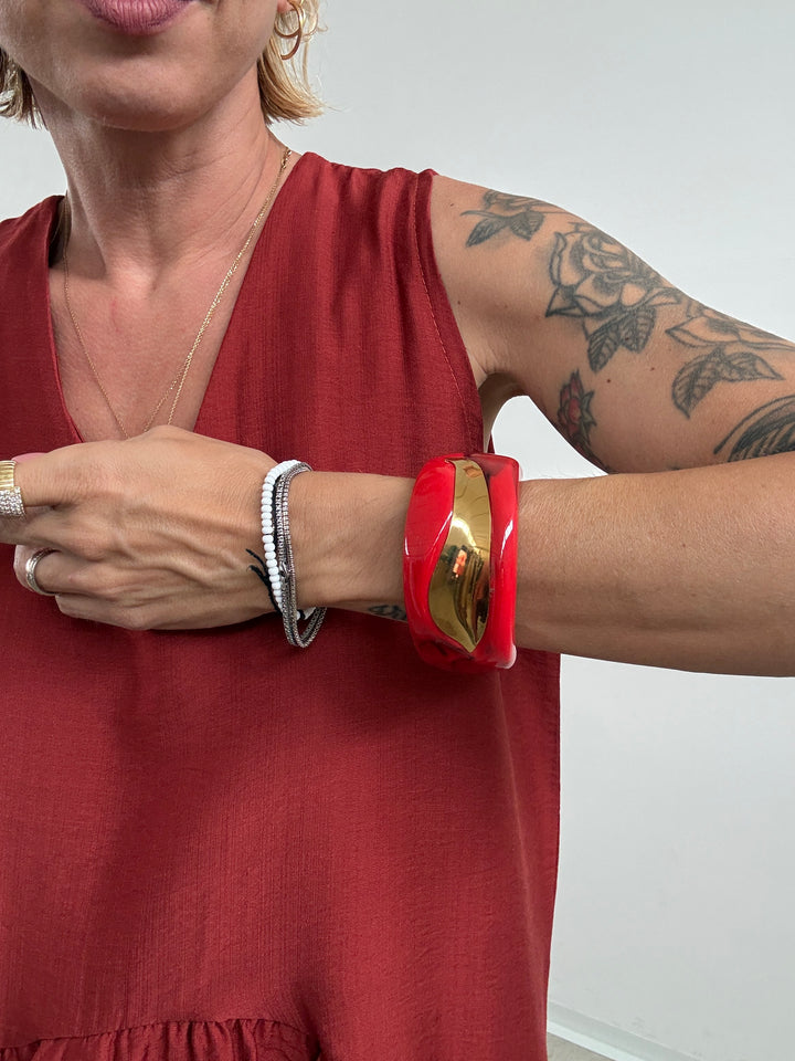 BRACCIALE ROSSO ONDA