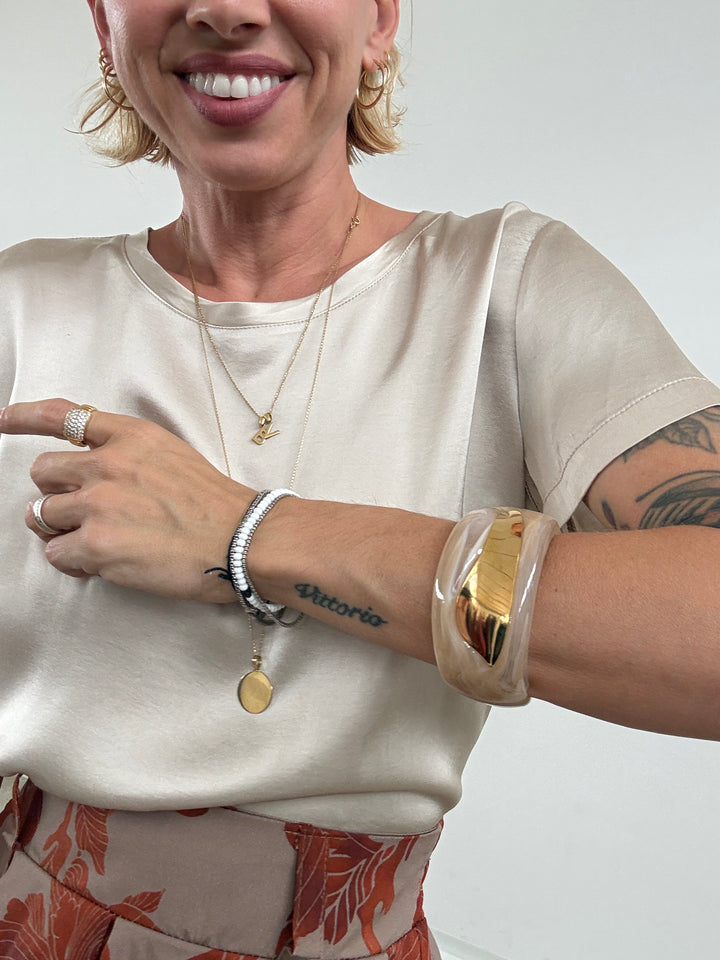 BRACCIALE TAUPE ONDA