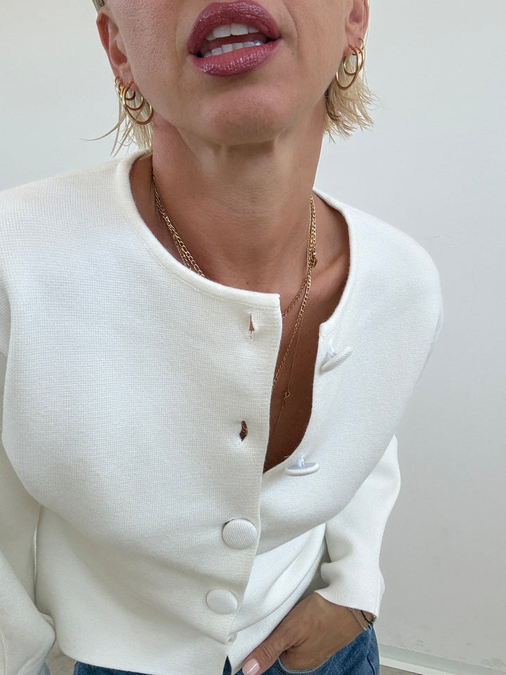 CARDIGAN AURORA BIANCO