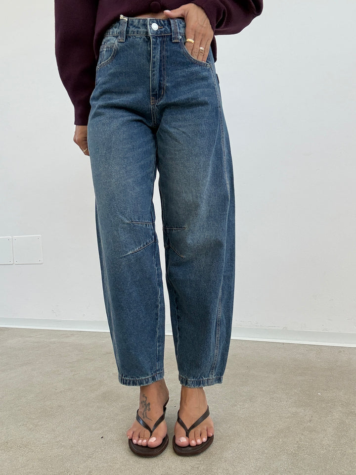 DENIM BARREL REGULAR MIDBLUE