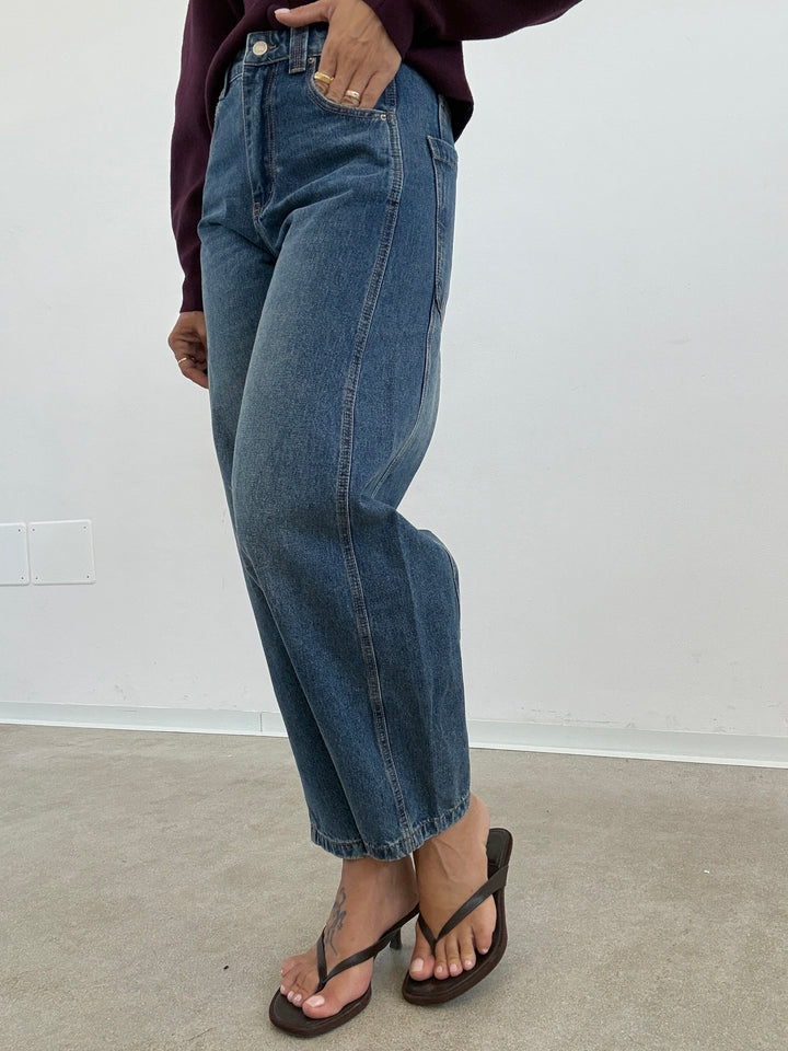 DENIM BARREL REGULAR MIDBLUE