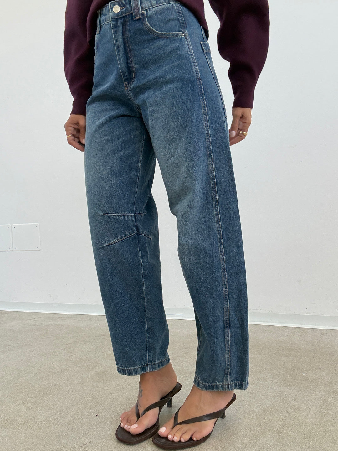 DENIM BARREL REGULAR MIDBLUE