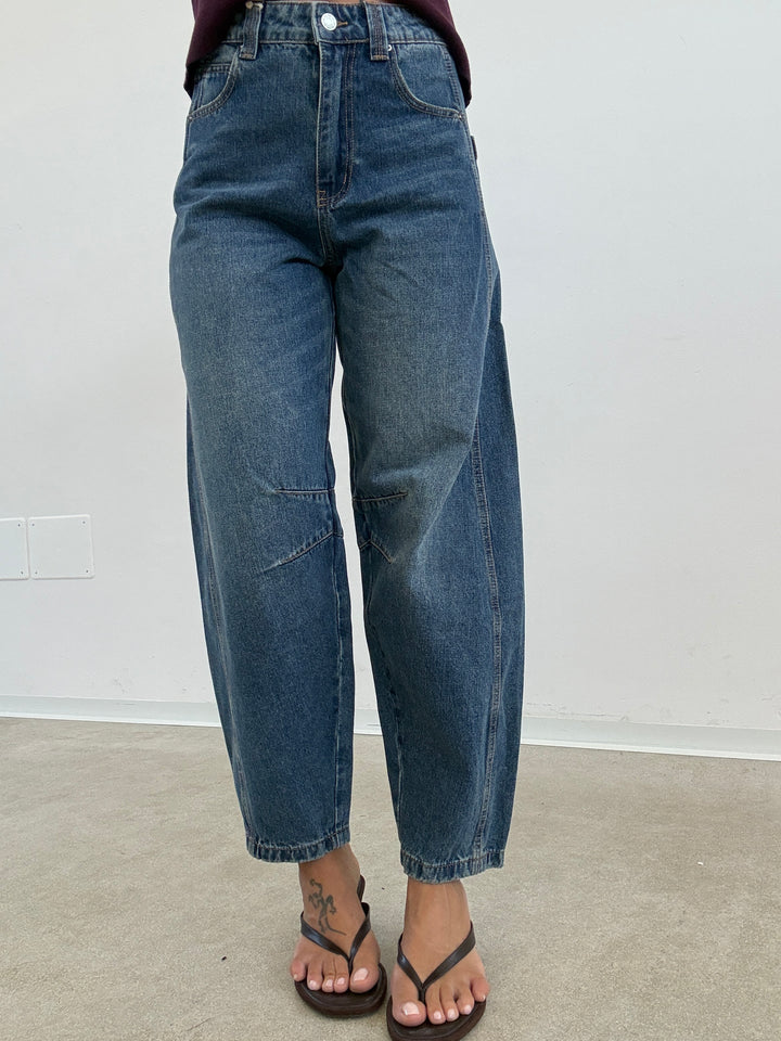 DENIM BARREL REGULAR MIDBLUE