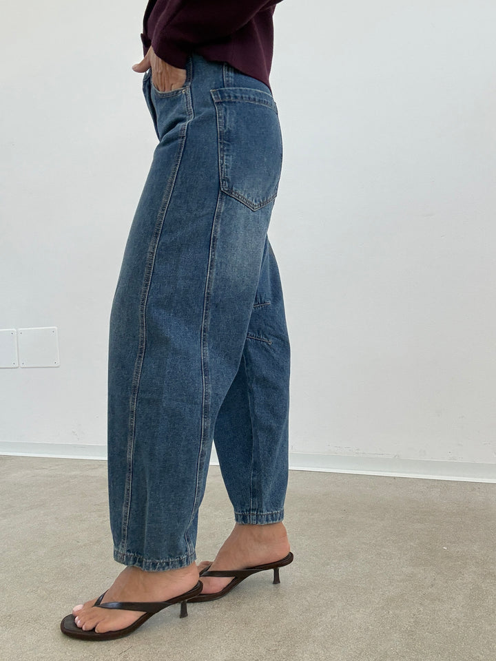 DENIM BARREL REGULAR MIDBLUE