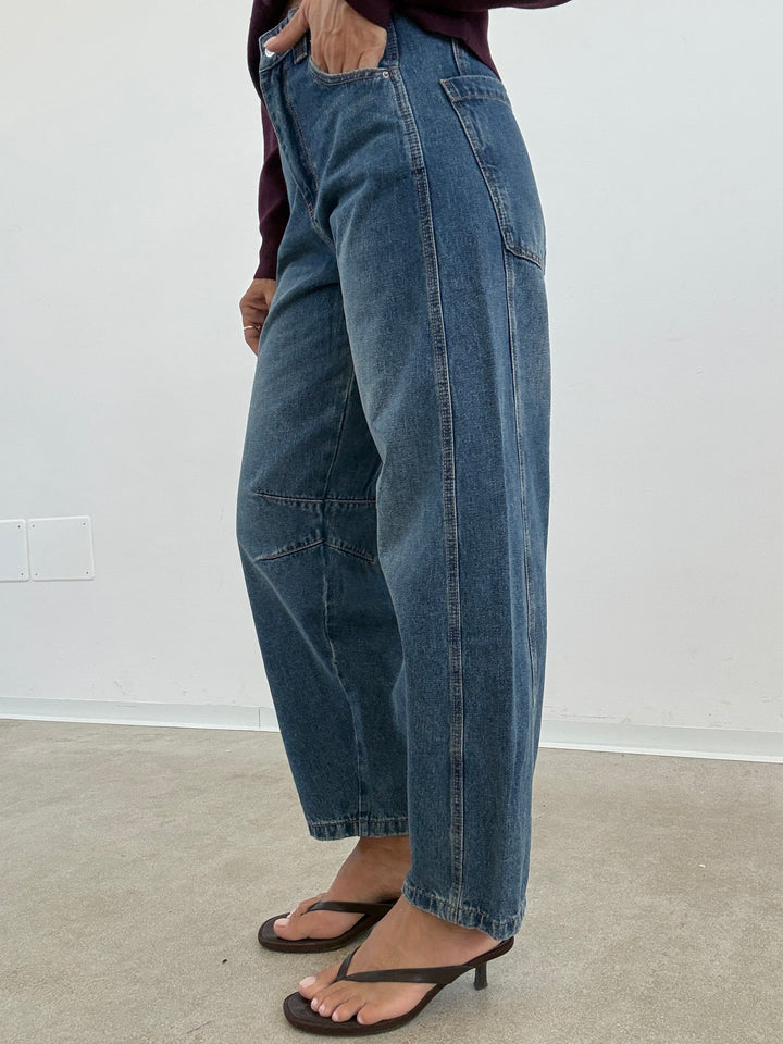 DENIM BARREL REGULAR MIDBLUE