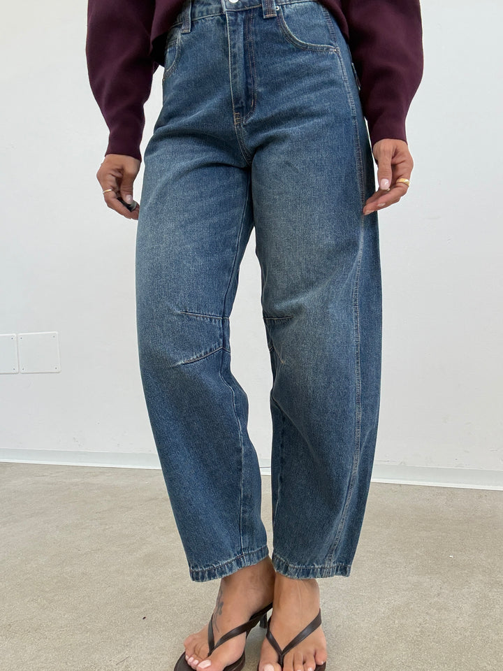 DENIM BARREL REGULAR MIDBLUE
