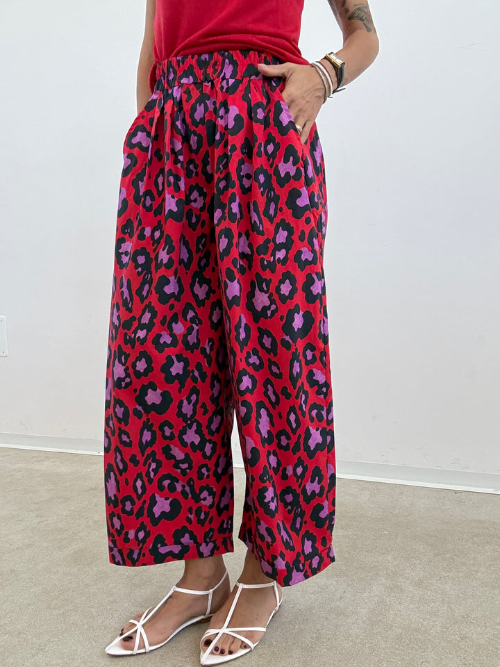 PANTALONE OLIMPIA MACU ROSSO/VIOLA