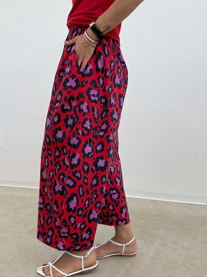 PANTALONE OLIMPIA MACU ROSSO/VIOLA