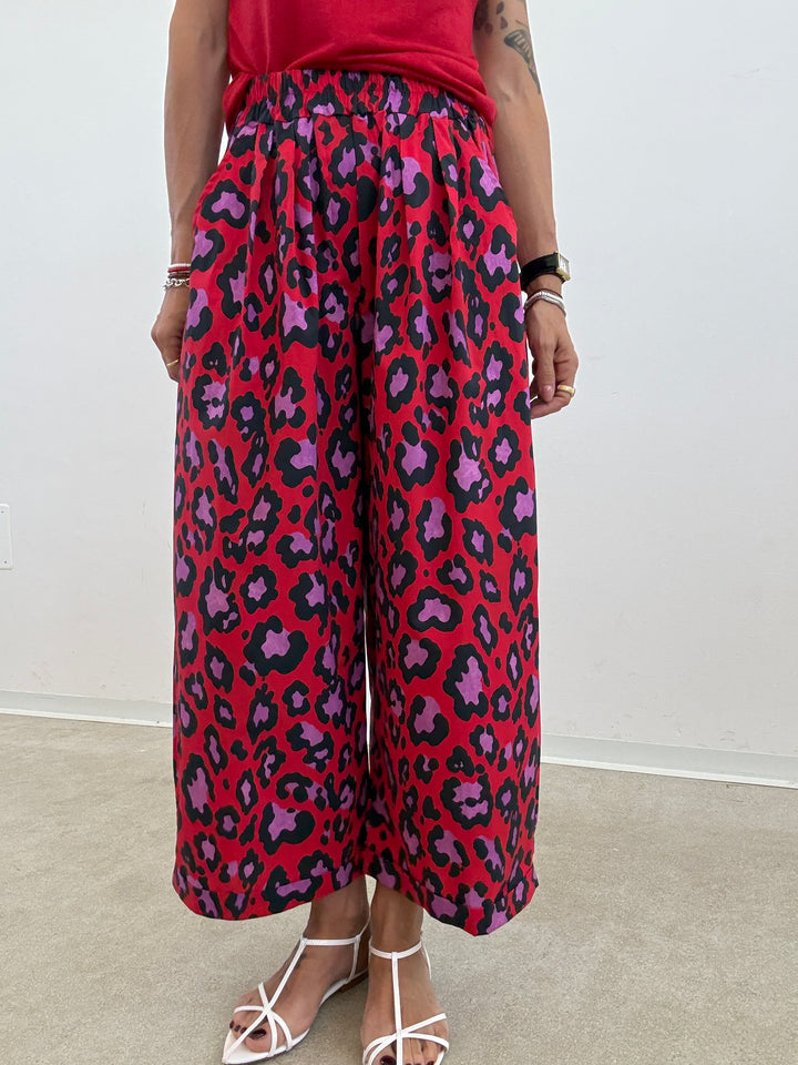 PANTALONE OLIMPIA MACU ROSSO/VIOLA