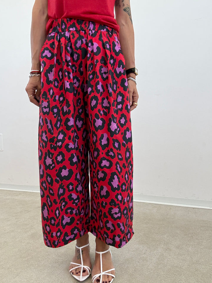 PANTALONE OLIMPIA MACU ROSSO/VIOLA