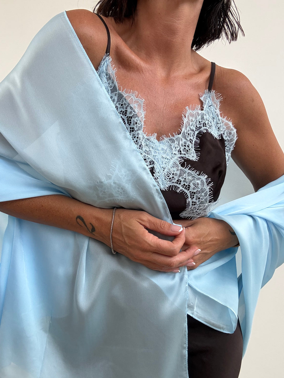 STOLA SATIN CIELO