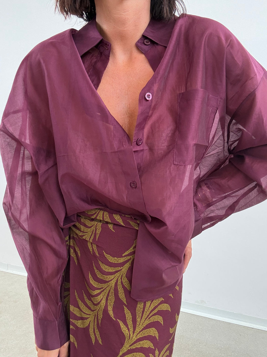 CAMICIA OLGA PRUGNA