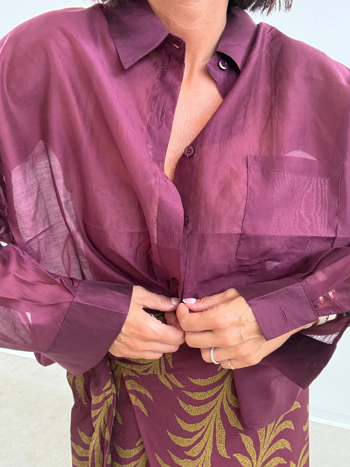 CAMICIA OLGA PRUGNA