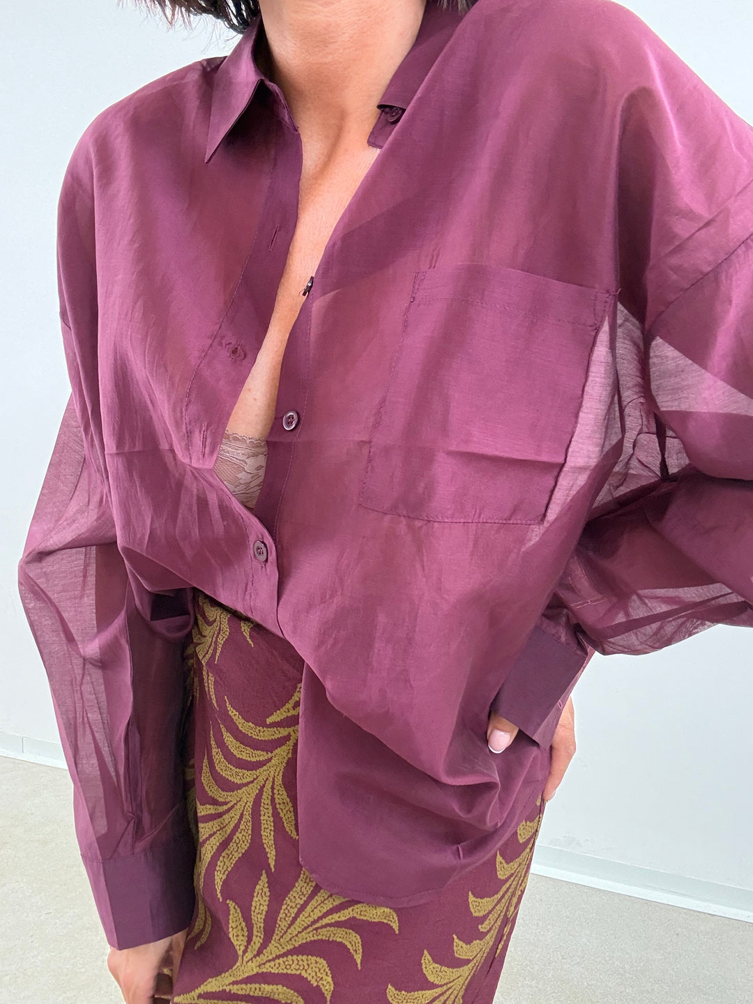 CAMICIA OLGA PRUGNA