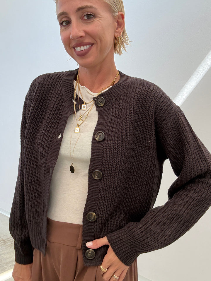 CARDIGAN LEA CIOCCOLATO