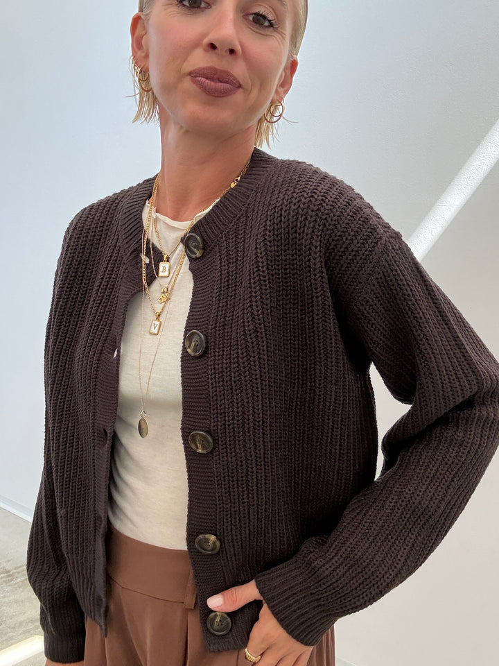 CARDIGAN LEA CIOCCOLATO