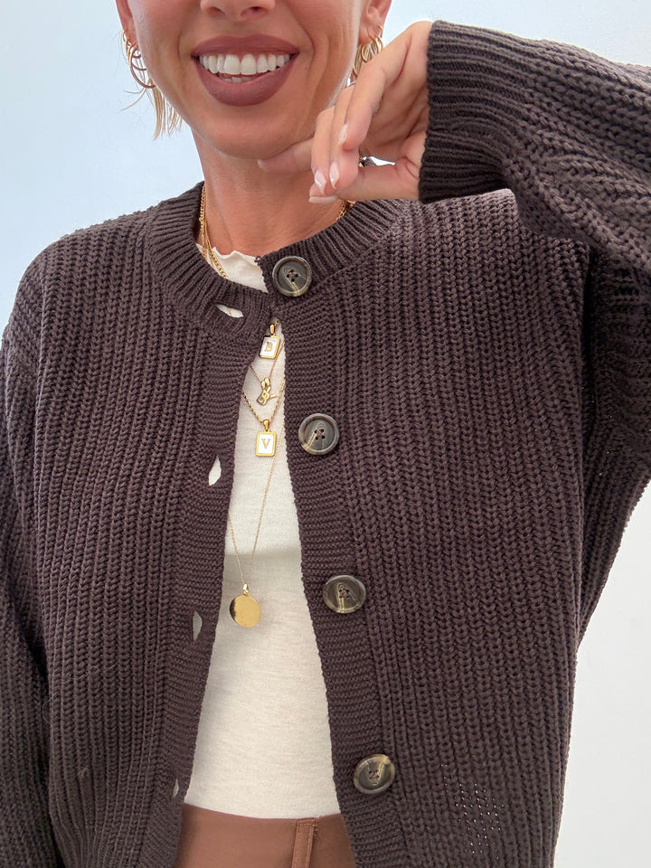 CARDIGAN LEA CIOCCOLATO