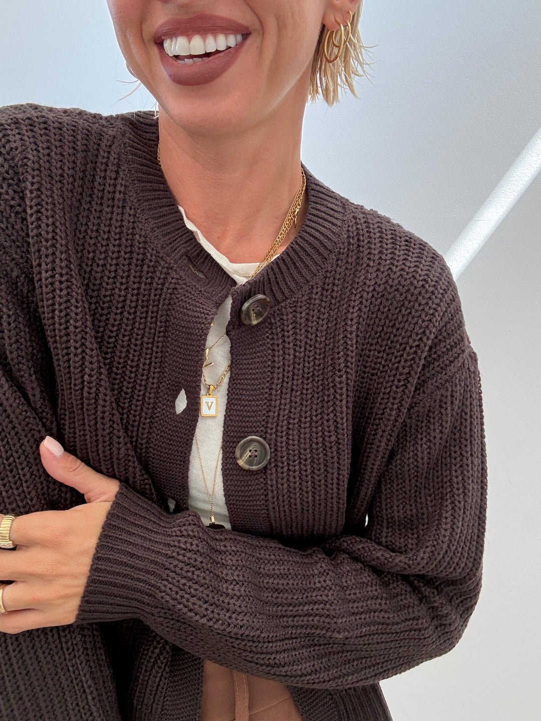 CARDIGAN LEA CIOCCOLATO