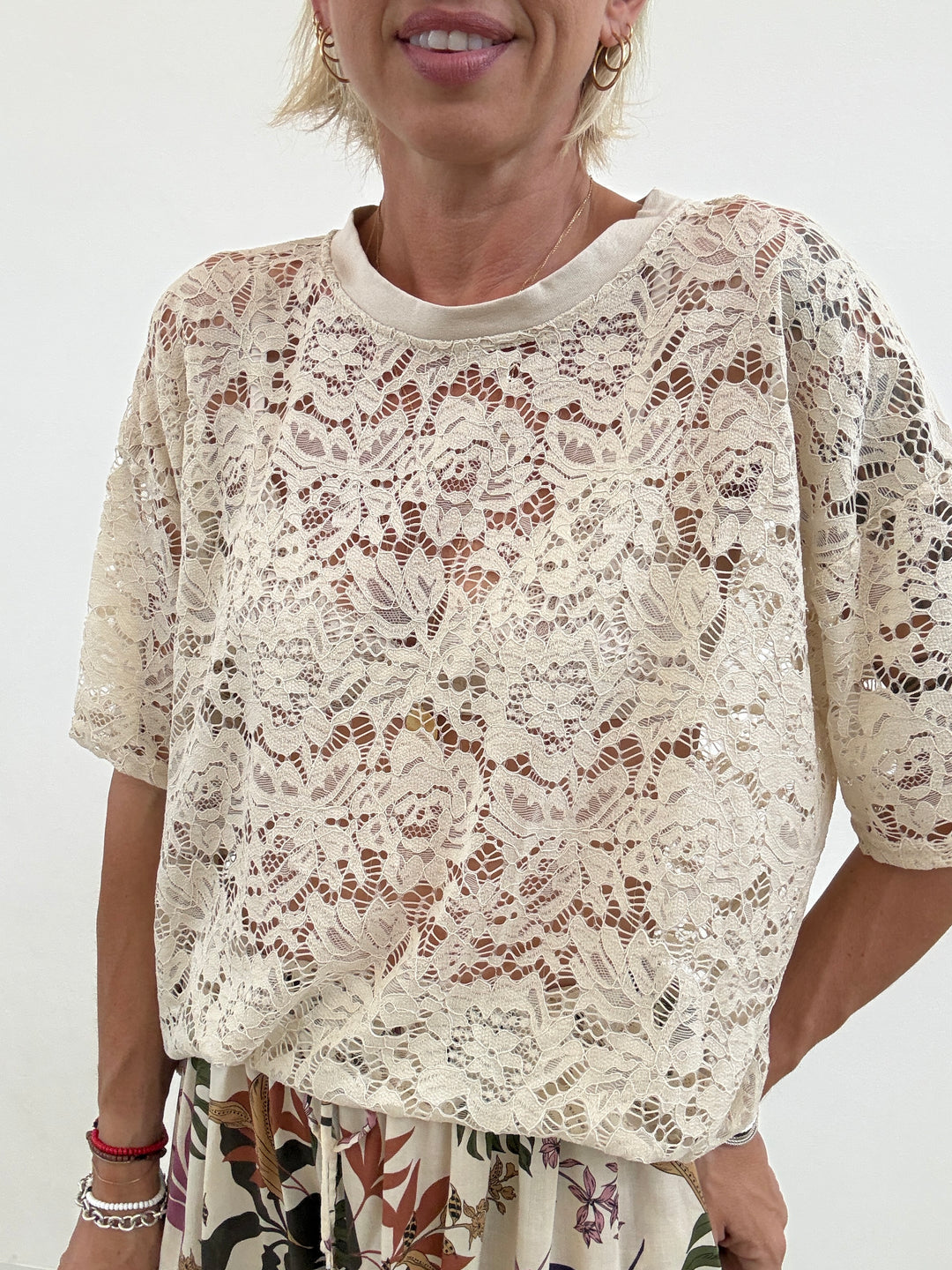 TSHIRT PIZZO BEIGE