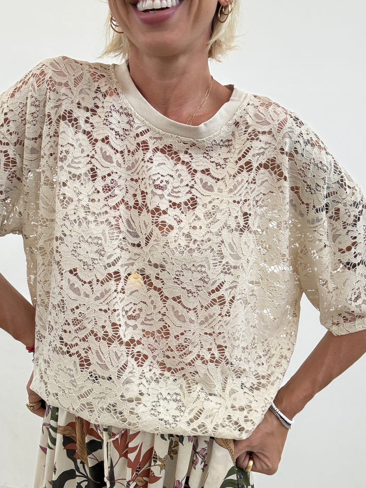TSHIRT PIZZO BEIGE