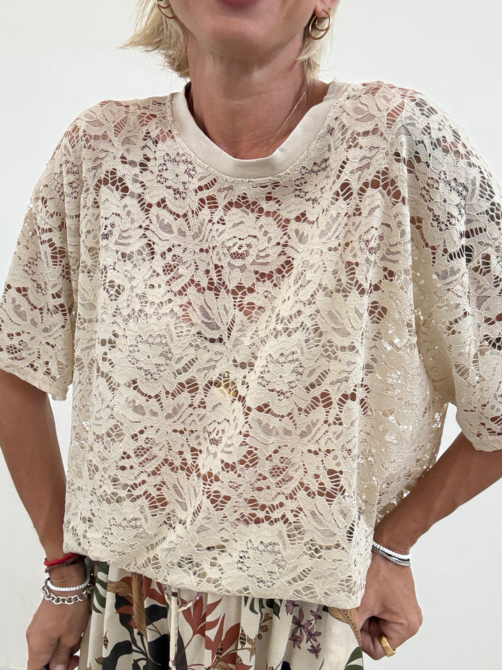 TSHIRT PIZZO BEIGE