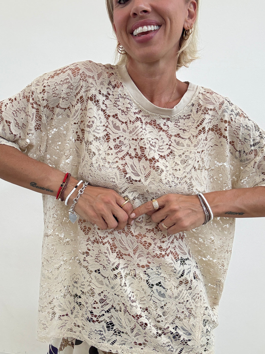 TSHIRT PIZZO BEIGE