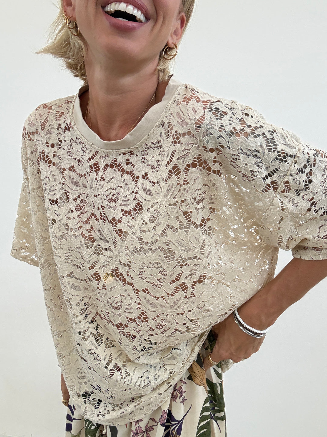 TSHIRT PIZZO BEIGE
