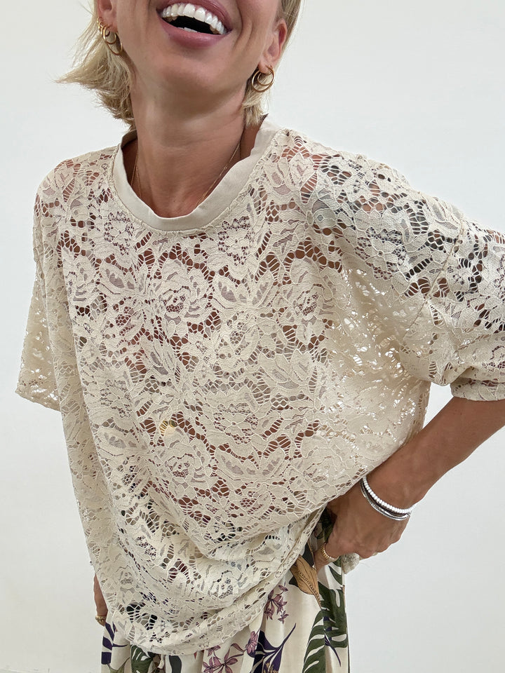 TSHIRT PIZZO BEIGE