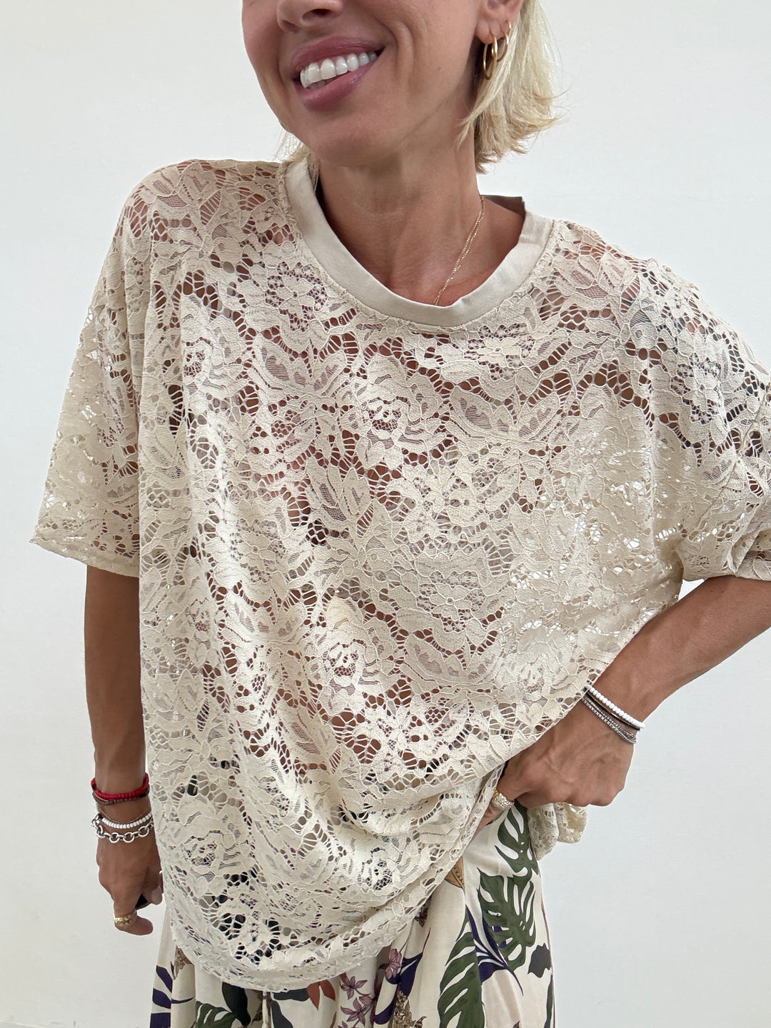 TSHIRT PIZZO BEIGE