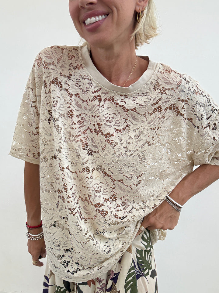 TSHIRT PIZZO BEIGE